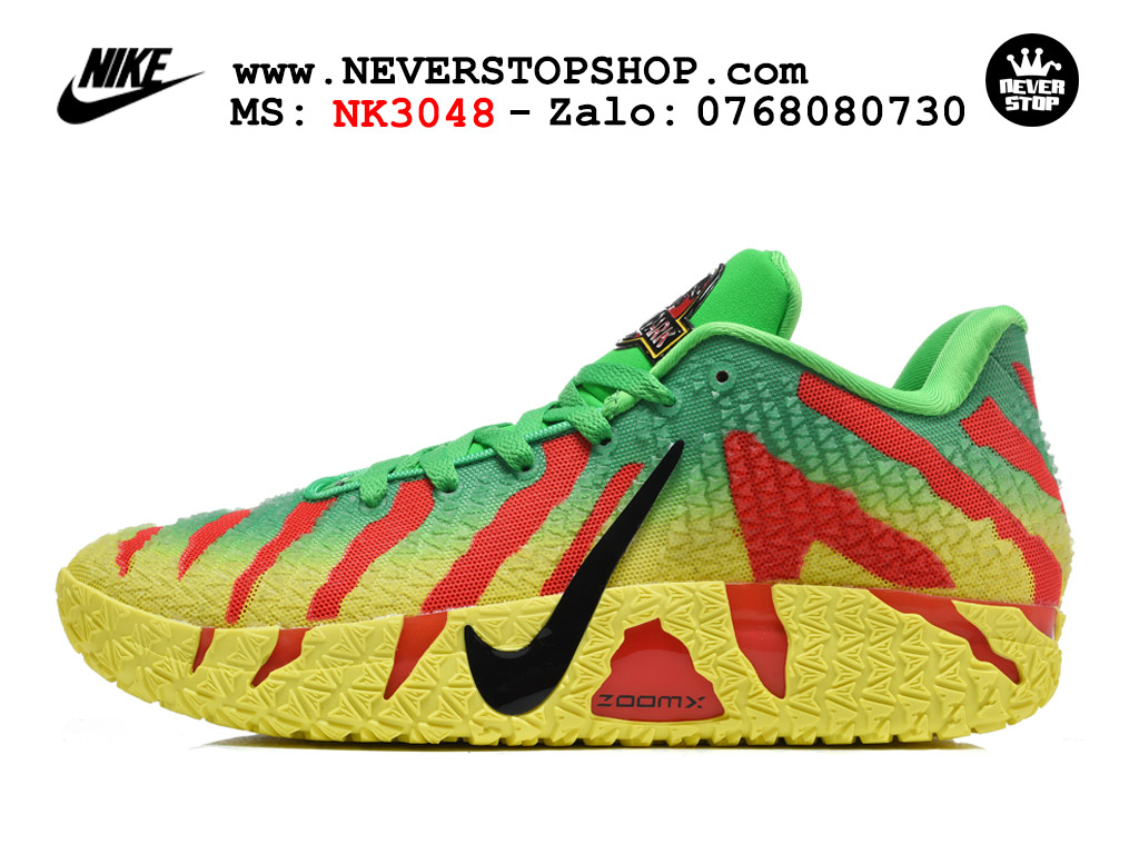 Giày bóng rổ outdoor Nike Ja 3 Vàng Đỏ Xanh nam replica 1:1 best batch chính hãng giá rẻ tốt nhất tại NeverStopShop.com HCM