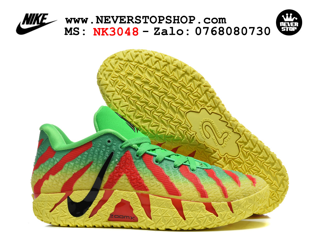 Giày bóng rổ outdoor Nike Ja 3 Vàng Đỏ Xanh nam replica 1:1 best batch chính hãng giá rẻ tốt nhất tại NeverStopShop.com HCM