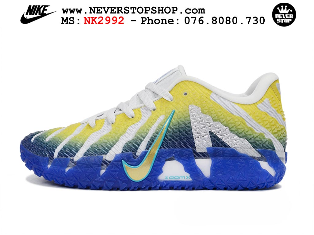 Giày bóng rổ outdoor Nike Ja 3 Vàng Xanh Dương nam replica 1:1 best batch chính hãng giá rẻ tốt nhất tại NeverStopShop.com HCM