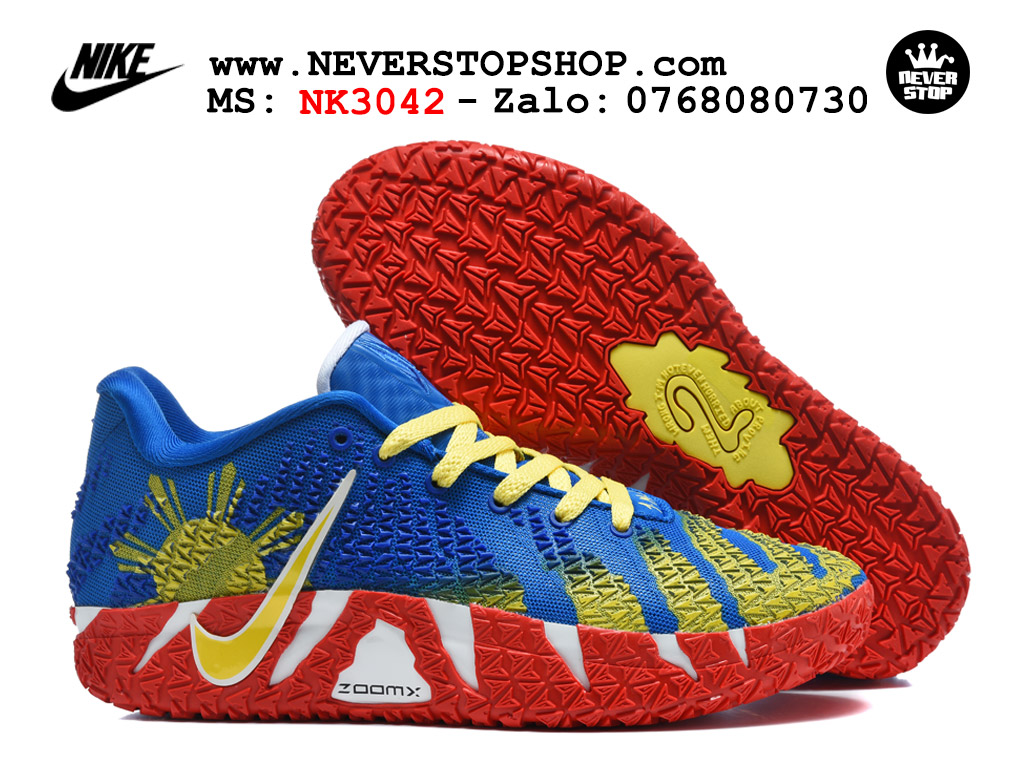 Giày bóng rổ outdoor Nike Ja 3 Xanh Đỏ Vàng nam replica 1:1 best batch chính hãng giá rẻ tốt nhất tại NeverStopShop.com HCM