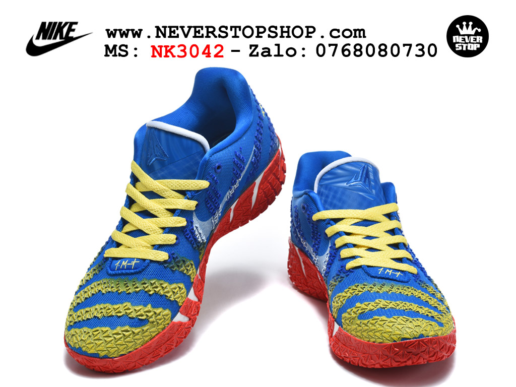 Giày bóng rổ outdoor Nike Ja 3 Xanh Đỏ Vàng nam replica 1:1 best batch chính hãng giá rẻ tốt nhất tại NeverStopShop.com HCM