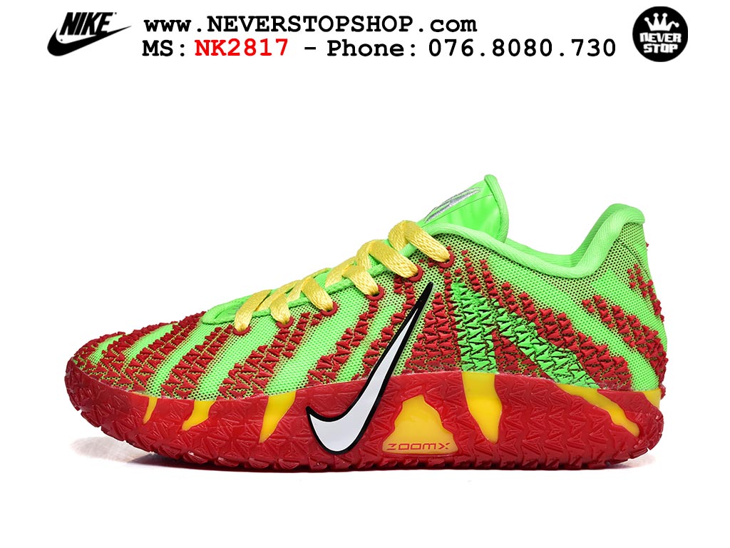 Giày Nike Ja 3 Đỏ Xanh Lá Vàng bóng rổ nam nữ Ja Morant giá tốt tại NeverStop Basketball Sneaker Shop Giày bóng rổ outdoor Nike Ja 3 Đỏ Xanh Lá Vàng nam replica 1:1 best batch chính hãng giá rẻ tốt nhất tại NeverStopShop.com HCM