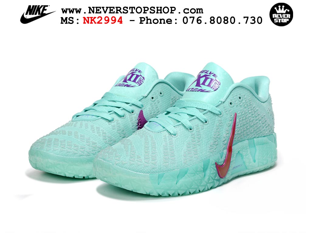 Giày bóng rổ outdoor Nike Ja 3 Xanh Ngọc Tím nam replica 1:1 best batch chính hãng giá rẻ tốt nhất tại NeverStopShop.com HCM