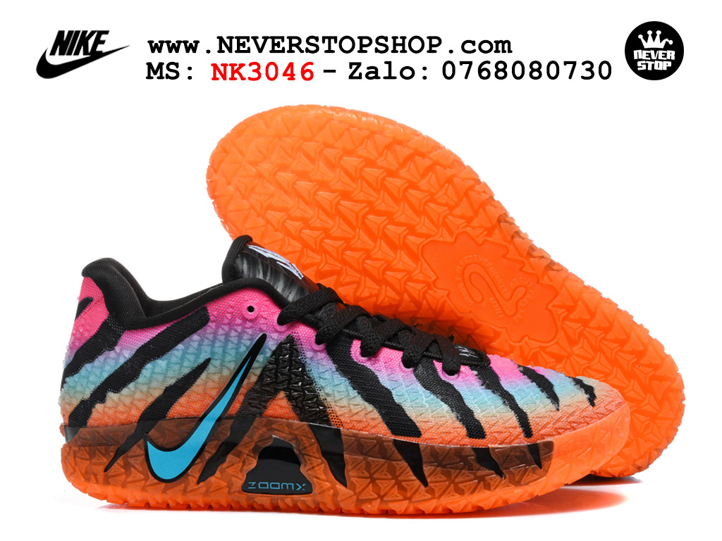 Giày bóng rổ outdoor Nike Ja 3 Đen Cam Xanh nam replica 1:1 best batch chính hãng giá rẻ tốt nhất tại NeverStopShop.com HCM