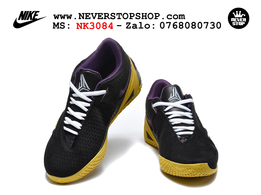Giày bóng rổ outdoor Nike Ja 4 Đen Tím Vàng nam nữ replica 1:1 best batch chính hãng giá rẻ tốt nhất tại NeverStopShop.com HCM