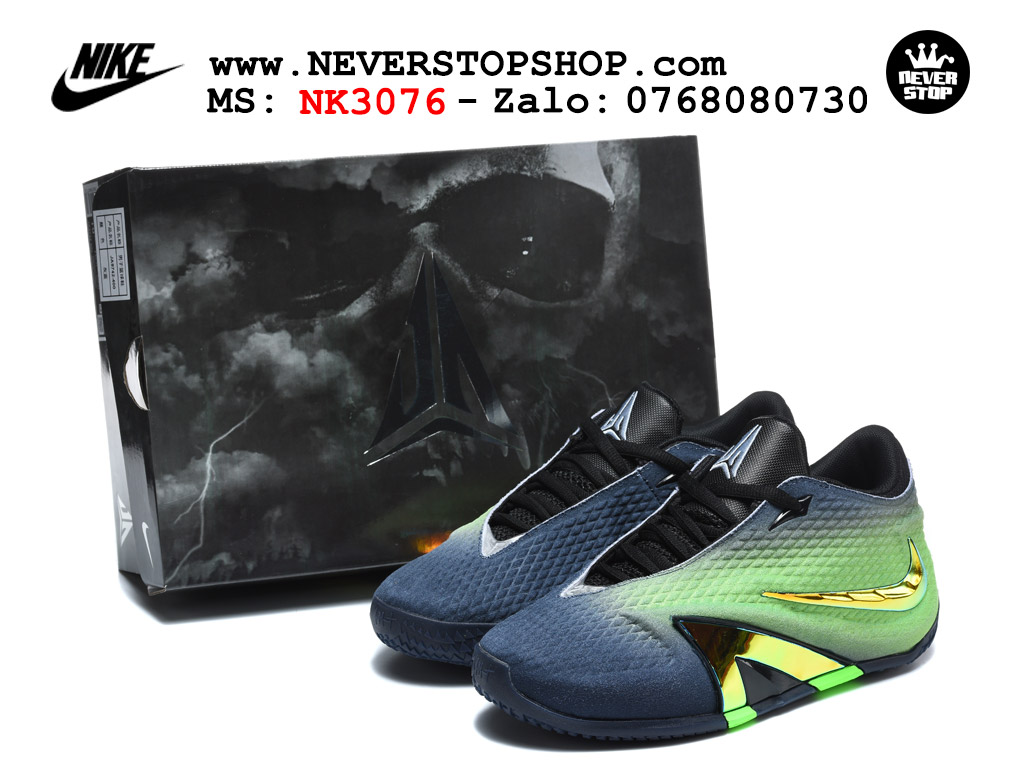 Giày bóng rổ outdoor Nike Ja 4 Xanh Gold nam nữ replica 1:1 best batch chính hãng giá rẻ tốt nhất tại NeverStopShop.com HCM