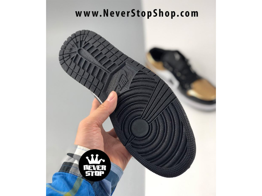 Giày Nike Jordan 1 Low Gold Toe nam nữ hàng chuẩn sfake replica 1:1 real chính hãng giá rẻ tốt nhất tại NeverStopShop.com HCM
