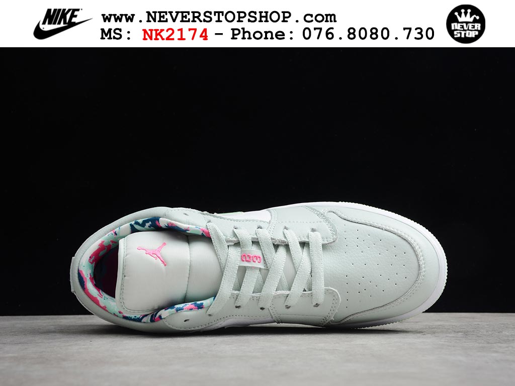 Giày Nike Jordan 1 Low Xanh Lá Trắng nam nữ hàng chuẩn sfake replica 1:1 real chính hãng giá rẻ tốt nhất tại NeverStopShop.com HCM