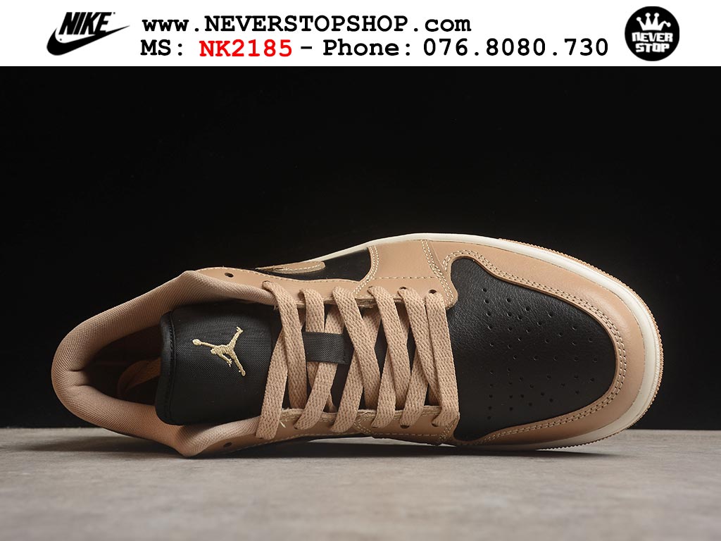 Giày Nike Jordan 1 Low Nâu nam nữ hàng chuẩn sfake replica 1:1 real chính hãng giá rẻ tốt nhất tại NeverStopShop.com HCM