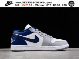 Giày Nike Jordan 1 Low Xám Xanh Dương nam nữ hàng chuẩn sfake replica 1:1 real chính hãng giá rẻ tốt nhất tại NeverStopShop.com HCM