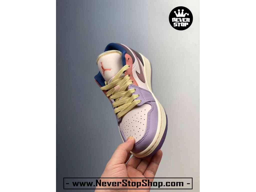Giày Nike Jordan 1 Low Kem Tím nam nữ hàng chuẩn sfake replica 1:1 real chính hãng giá rẻ tốt nhất tại NeverStopShop.com HCM