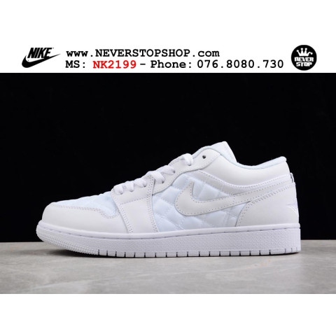 Nike Jordan 1 Low Quilted Triple White