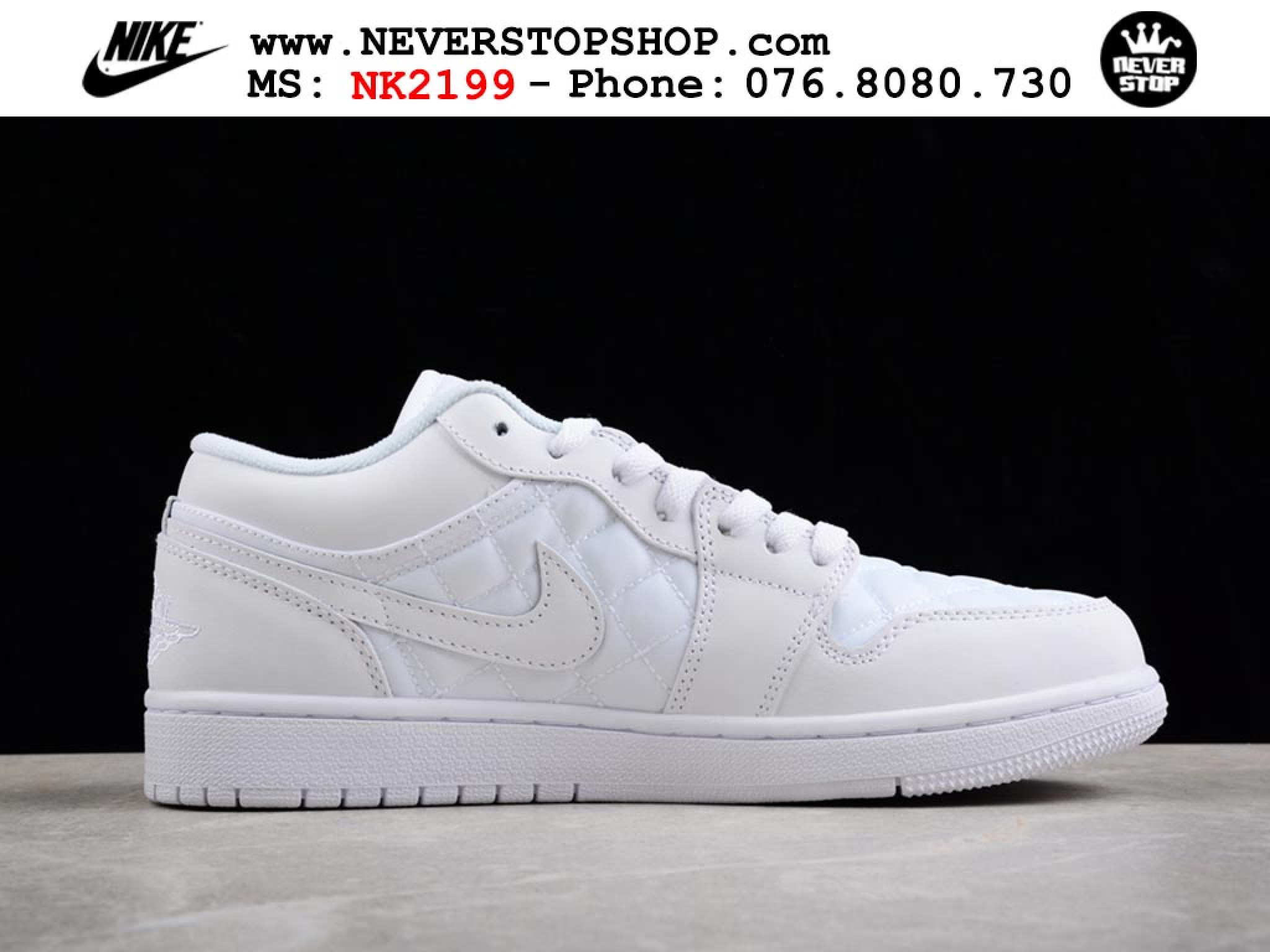 jordan 1 low quilted black