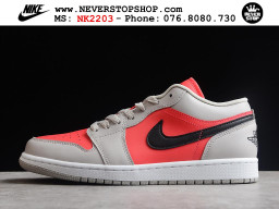 Giày Nike Jordan 1 Low Đỏ Xám nam nữ hàng chuẩn sfake replica 1:1 real chính hãng giá rẻ tốt nhất tại NeverStopShop.com HCM