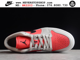 Giày Nike Jordan 1 Low Đỏ Xám nam nữ hàng chuẩn sfake replica 1:1 real chính hãng giá rẻ tốt nhất tại NeverStopShop.com HCM