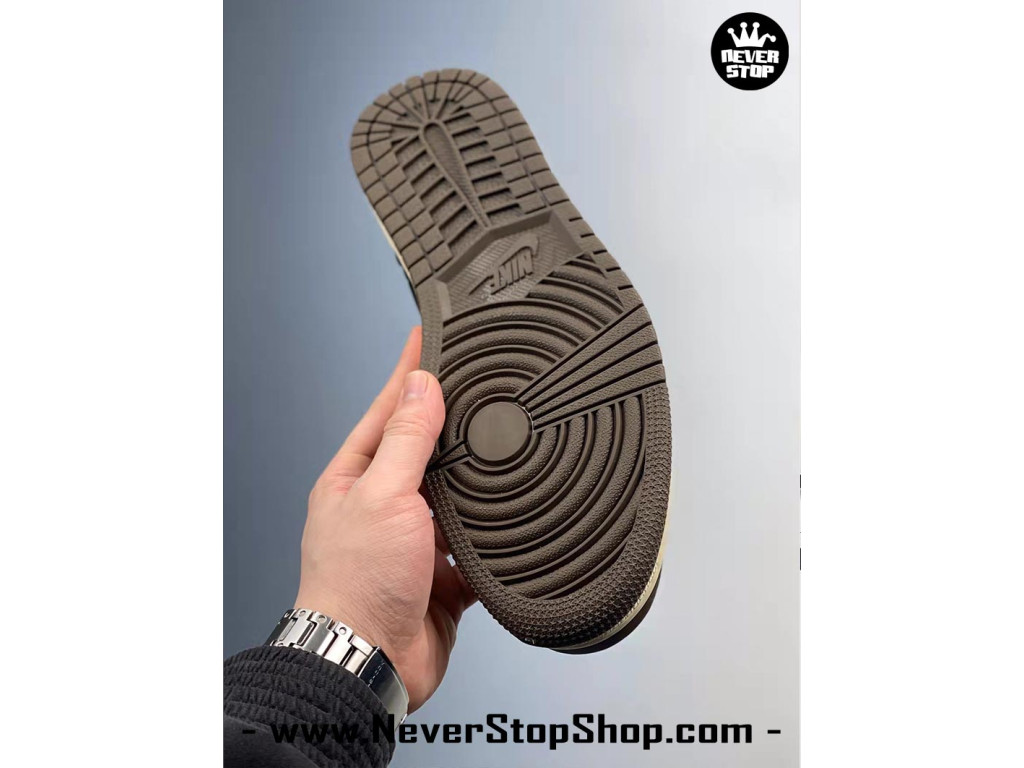 Giày Nike Jordan 1 Low Nâu Trắng nam nữ hàng chuẩn sfake replica 1:1 real chính hãng giá rẻ tốt nhất tại NeverStopShop.com HCM