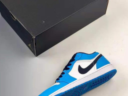 Giày Nike Jordan 1 Low Trắng Xanh nam nữ hàng chuẩn sfake replica 1:1 real chính hãng giá rẻ tốt nhất tại NeverStopShop.com HCM