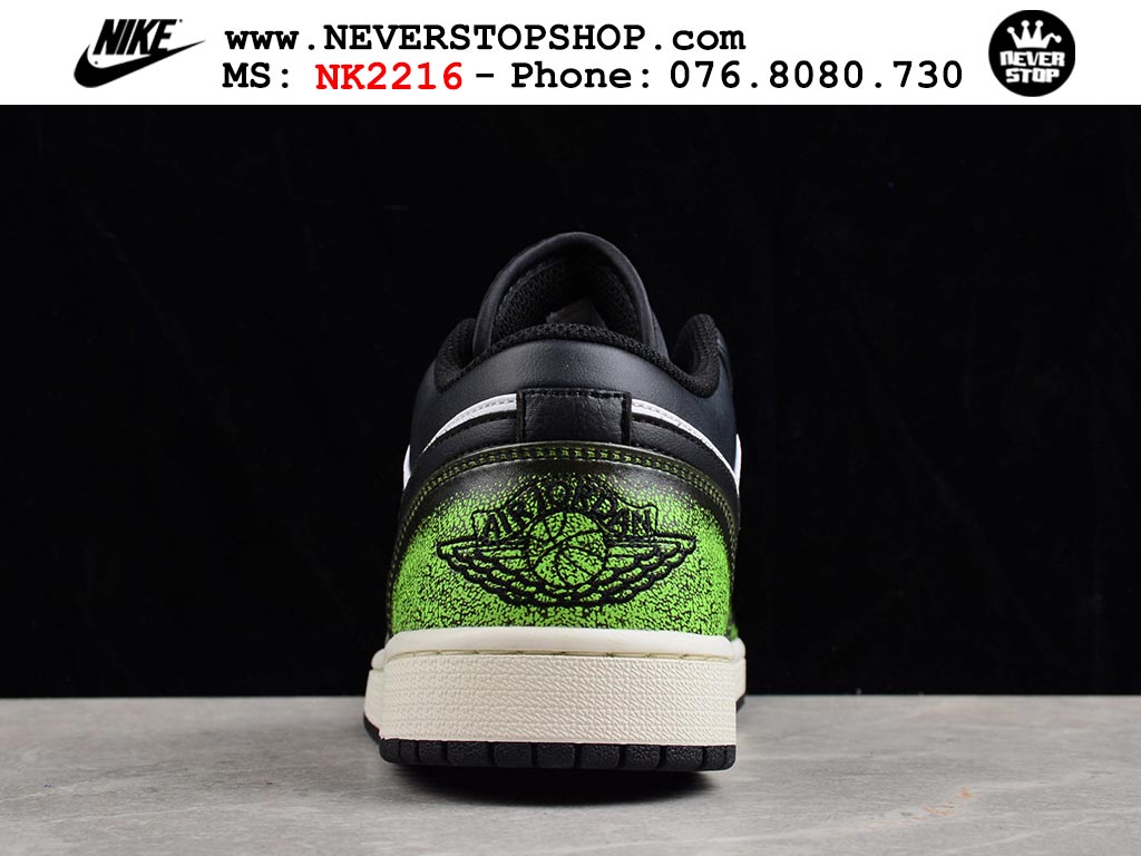 Giày Nike Jordan 1 Low Đen Xanh Lá nam nữ hàng chuẩn sfake replica 1:1 real chính hãng giá rẻ tốt nhất tại NeverStopShop.com HCM