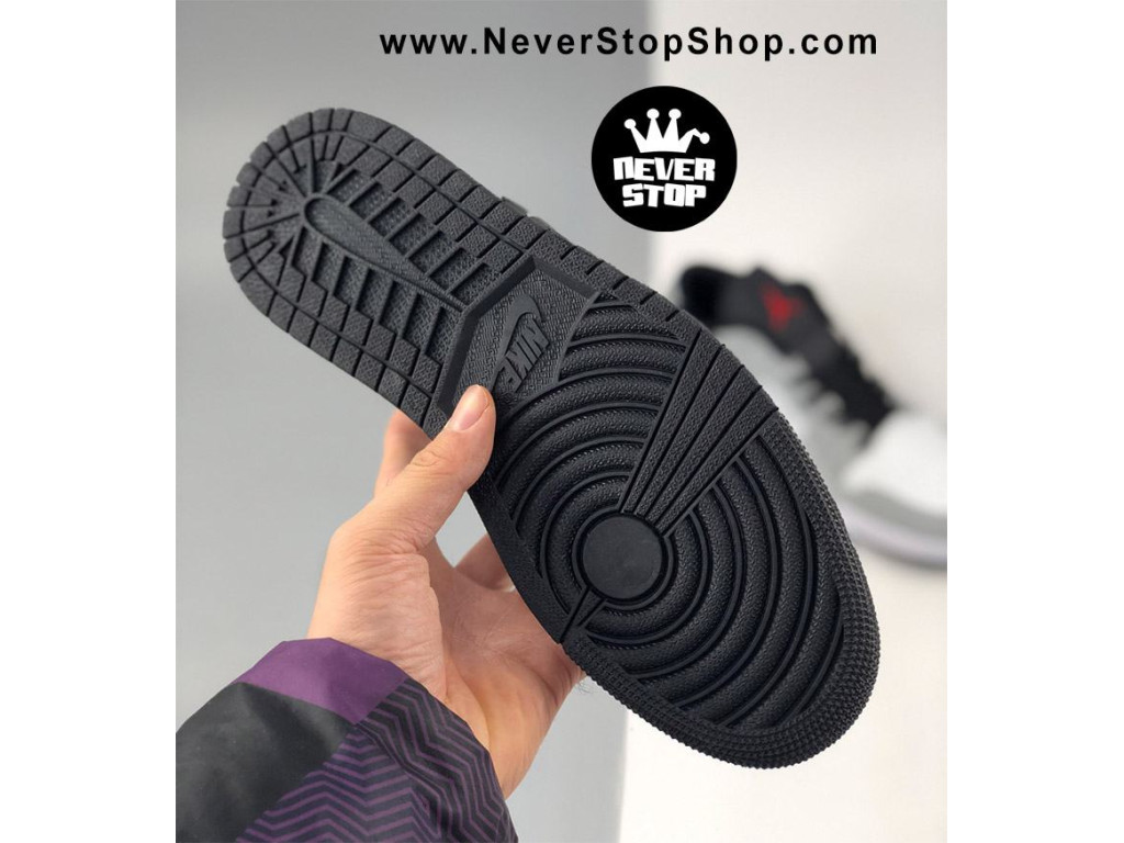Giày Nike Jordan 1 Low Xám Trắng v2 nam nữ hàng chuẩn sfake replica 1:1 real chính hãng giá rẻ tốt nhất tại NeverStopShop.com HCM