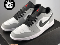 Giày Nike Jordan 1 Low Xám Trắng nam nữ hàng chuẩn sfake replica 1:1 real chính hãng giá rẻ tốt nhất tại NeverStopShop.com HCM