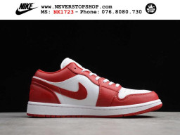 Giày Nike Jordan 1 Low Red White nam nữ hàng chuẩn sfake replica 1:1 real chính hãng giá rẻ tốt nhất tại NeverStopShop.com HCM