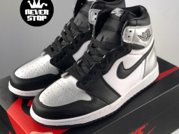 Giày Nike Jordan 1 High Đen Trắng Bạc nam nữ hàng chuẩn sfake replica 1:1 real chính hãng giá rẻ tốt nhất tại NeverStopShop.com HCM