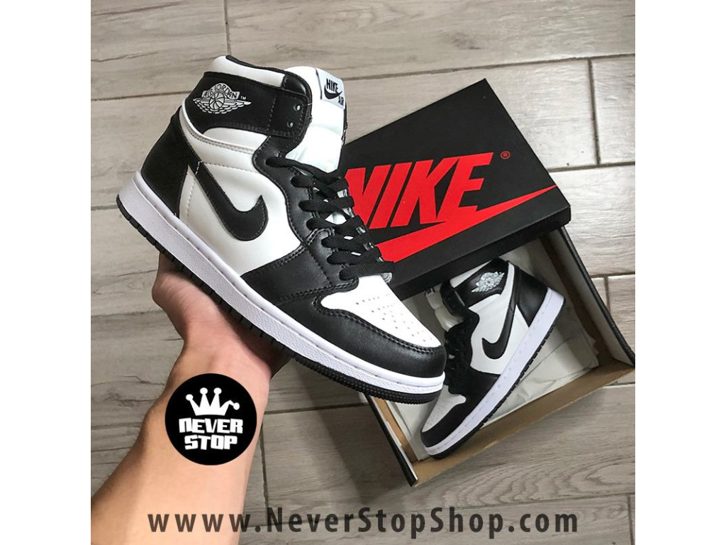 Giày Nike Jordan 1 Trắng Đen nam nữ hàng chuẩn sfake replica 1:1 real chính hãng giá rẻ tốt nhất tại NeverStopShop.com HCM