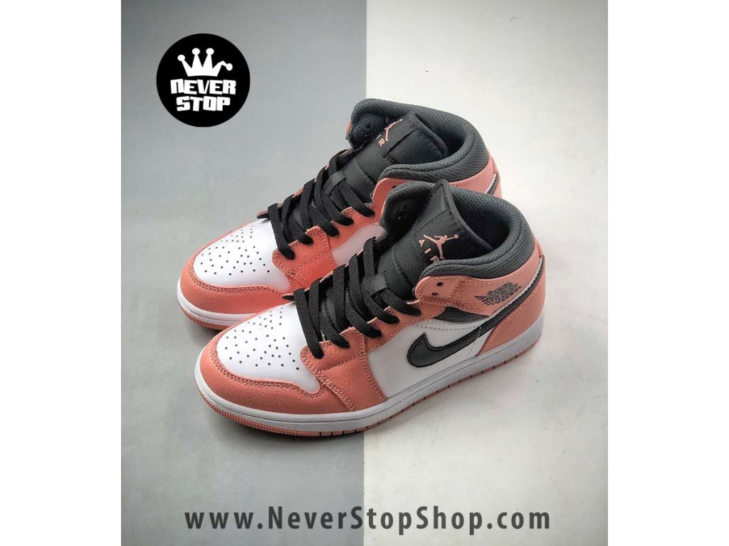 Giày Nike Jordan 1 cổ cao trắng hồng nam nữ hàng chuẩn sfake replica 1:1 real chính hãng giá rẻ tốt nhất tại NeverStopShop.com HCM