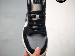 Giày Nike Jordan 1 High Đen Trắng Xám nam nữ hàng chuẩn sfake replica 1:1 real chính hãng giá rẻ tốt nhất tại NeverStopShop.com HCM