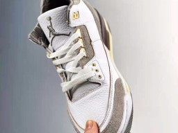 Giày bóng rổ nam Nike Air Jordan 3 Trắng Xám sfake replica 1:1 authentic chính hãng real giá rẻ tốt HCM