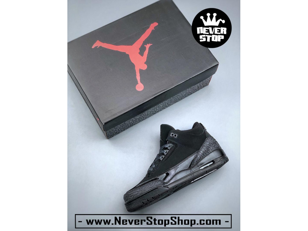 Giày bóng rổ nam Nike Air Jordan 3 Đen Full sfake replica 1:1 authentic chính hãng real giá rẻ tốt HCM