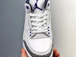 Giày bóng rổ nam Nike Air Jordan 3 Trắng Tím sfake replica 1:1 authentic chính hãng real giá rẻ tốt HCM