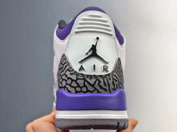 Giày bóng rổ nam Nike Air Jordan 3 Trắng Tím sfake replica 1:1 authentic chính hãng real giá rẻ tốt HCM