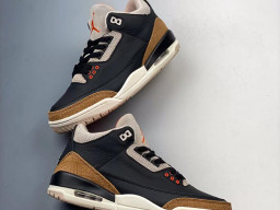 Giày bóng rổ nam Nike Air Jordan 3 Đen Nâu sfake replica 1:1 authentic chính hãng real giá rẻ tốt HCM