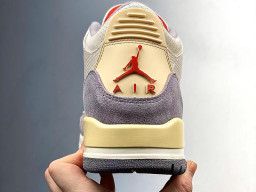 Giày bóng rổ nam Nike Air Jordan 3 Kem Xám sfake replica 1:1 authentic chính hãng real giá rẻ tốt HCM