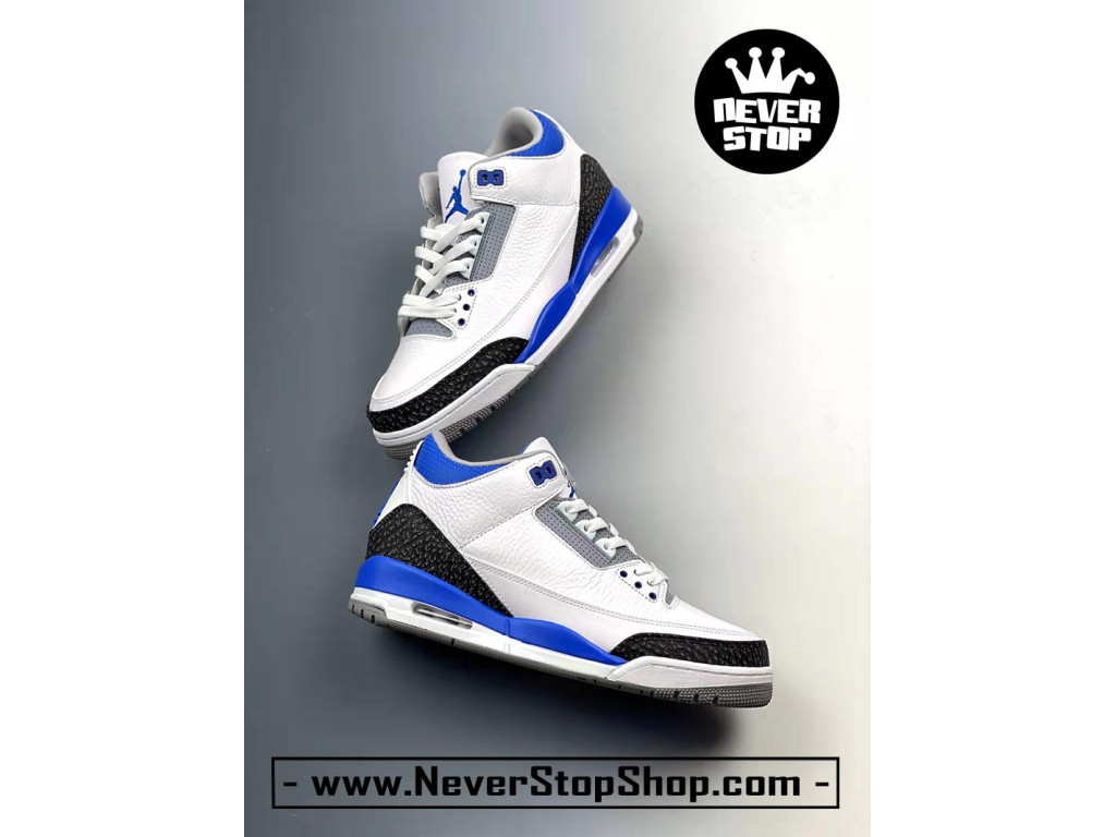 Giày bóng rổ nam Nike Air Jordan 3 Racer Xanh Dương sfake replica 1:1 authentic chính hãng real giá rẻ tốt HCM