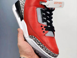 Giày bóng rổ nam Nike Air Jordan 3 Đỏ Xám sfake replica 1:1 authentic chính hãng real giá rẻ tốt HCM