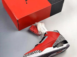 Giày bóng rổ nam Nike Air Jordan 3 Đỏ Xám sfake replica 1:1 authentic chính hãng real giá rẻ tốt HCM