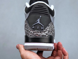 Giày bóng rổ nam Nike Air Jordan 3 Xám Đen sfake replica 1:1 authentic chính hãng real giá rẻ tốt HCM