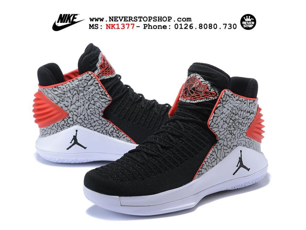 Giày Nike Jordan 32 Black Crack nam nữ hàng chuẩn sfake replica 1:1 real chính hãng giá rẻ tốt nhất tại NeverStopShop.com HCM