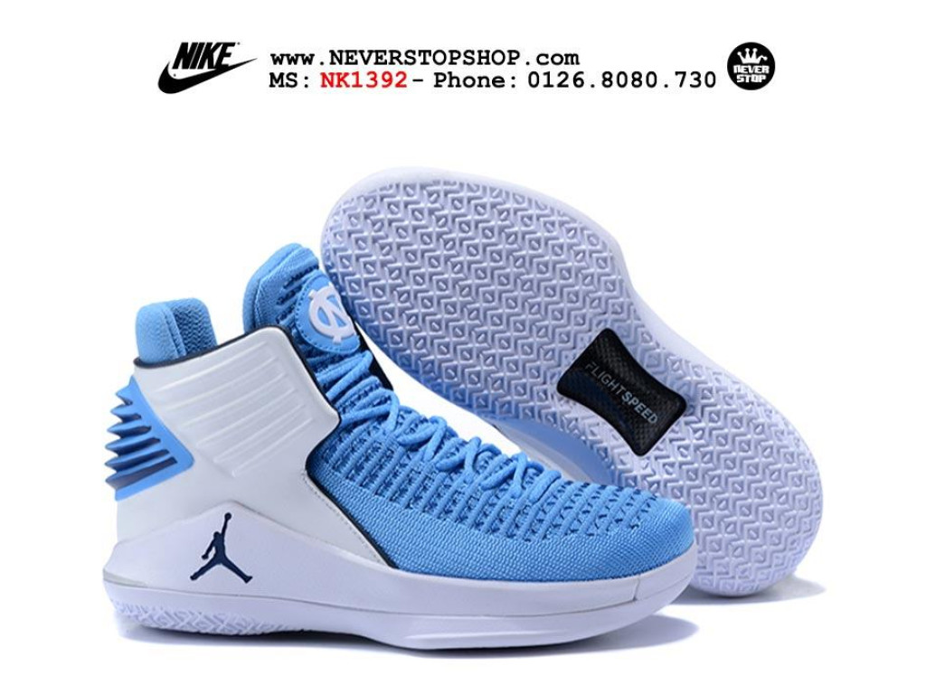 Giày Nike Jordan 32 UNC nam nữ hàng chuẩn sfake replica 1:1 real chính hãng giá rẻ tốt nhất tại NeverStopShop.com HCM
