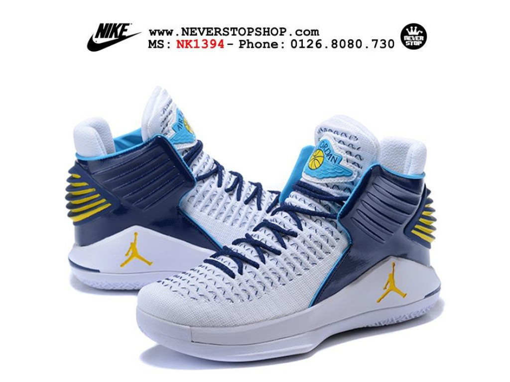Giày Nike Jordan 32 White Blue nam nữ hàng chuẩn sfake replica 1:1 real chính hãng giá rẻ tốt nhất tại NeverStopShop.com HCM