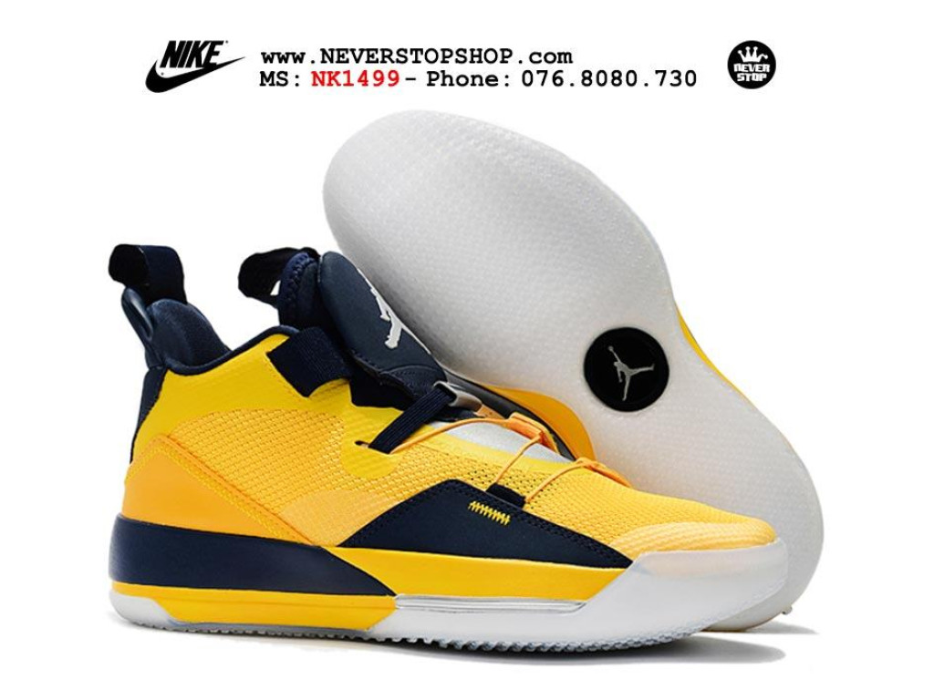 Giày Nike Jordan 33 Michigan nam nữ hàng chuẩn sfake replica 1:1 real chính hãng giá rẻ tốt nhất tại NeverStopShop.com HCM