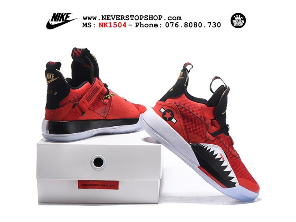 Giày Nike Jordan 33 Red Shark nam nữ hàng chuẩn sfake replica 1:1 real chính hãng giá rẻ tốt nhất tại NeverStopShop.com HCM