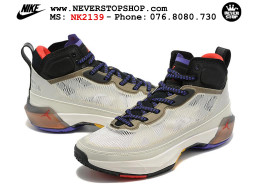 Giày bóng rổ cổ cao Nike Air Jordan 37 Trắng Đen nam nữ chuyên indoor outdoor rep 1:1 real chính hãng giá rẻ tốt nhất tại NeverStopShop.com HCM