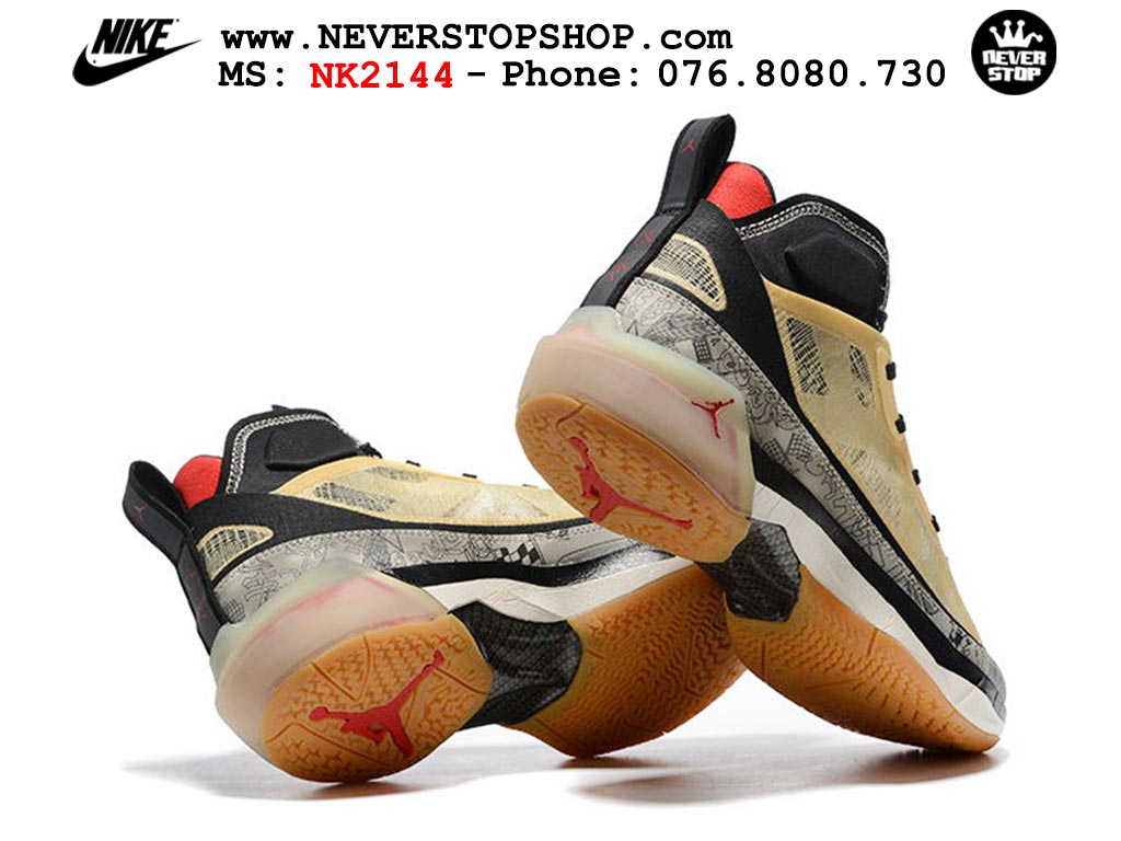 Giày bóng rổ cổ cao Nike Air Jordan 37 Vàng Đen nam nữ chuyên indoor outdoor rep 1:1 real chính hãng giá rẻ tốt nhất tại NeverStopShop.com HCM
