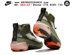 Giày bóng rổ cổ cao Nike Air Jordan 37 Xanh Lá Cam nam nữ chuyên indoor outdoor rep 1:1 real chính hãng giá rẻ tốt nhất tại NeverStopShop.com HCM