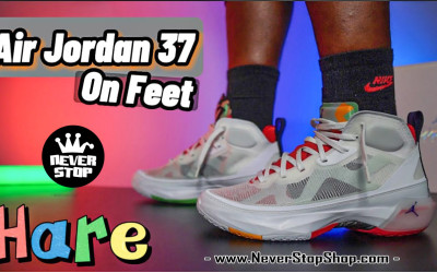 Giày bóng rổ NIKE AIR JORDAN 37 on feet cổ cao nam nữ hàng chuẩn replica 1:1 real chính hãng giá rẻ HCM | NeverStopShop.com