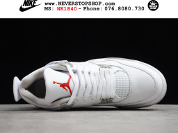 Giày Nike Air Jordan 4 Trắng Xám hàng chuẩn sfake replica 1:1 real chính hãng giá rẻ tốt nhất tại NeverStopShop.com HCM