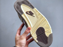 Giày sneaker nam nữ Nike Jordan 4 AJ4 Trắng Nâu mẫu mới hot trend hàng replica 1:1 real chính hãng giá rẻ tốt nhất tại NeverStopShop.com HCM